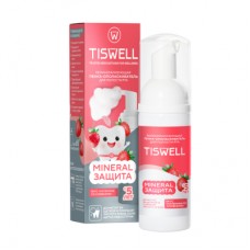 TISWELL Пенка-ополаскиватель для полости рта 50мл Реминерал. клубника со сливками